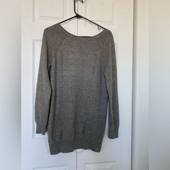 Vince Cashmere Grey & Golden Sweater - Picture 5 of 9